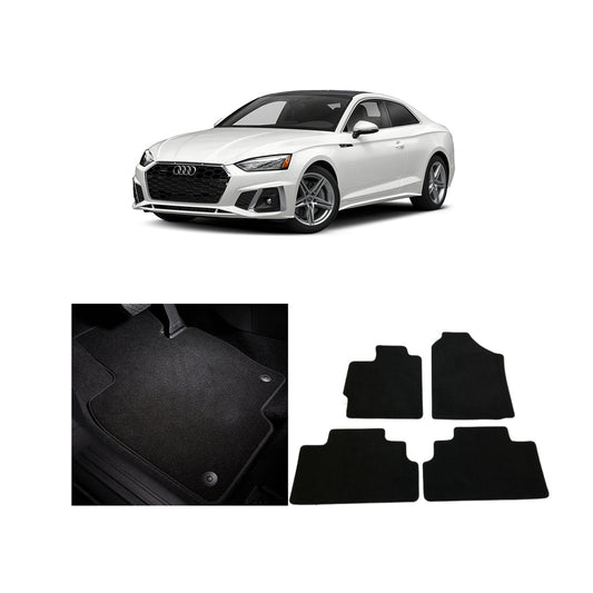 Car Floor Mat Luxury Carpet Material Oem Fitting Audi A5 2021 04 Pcs/Set Black Zipper Bag Pack