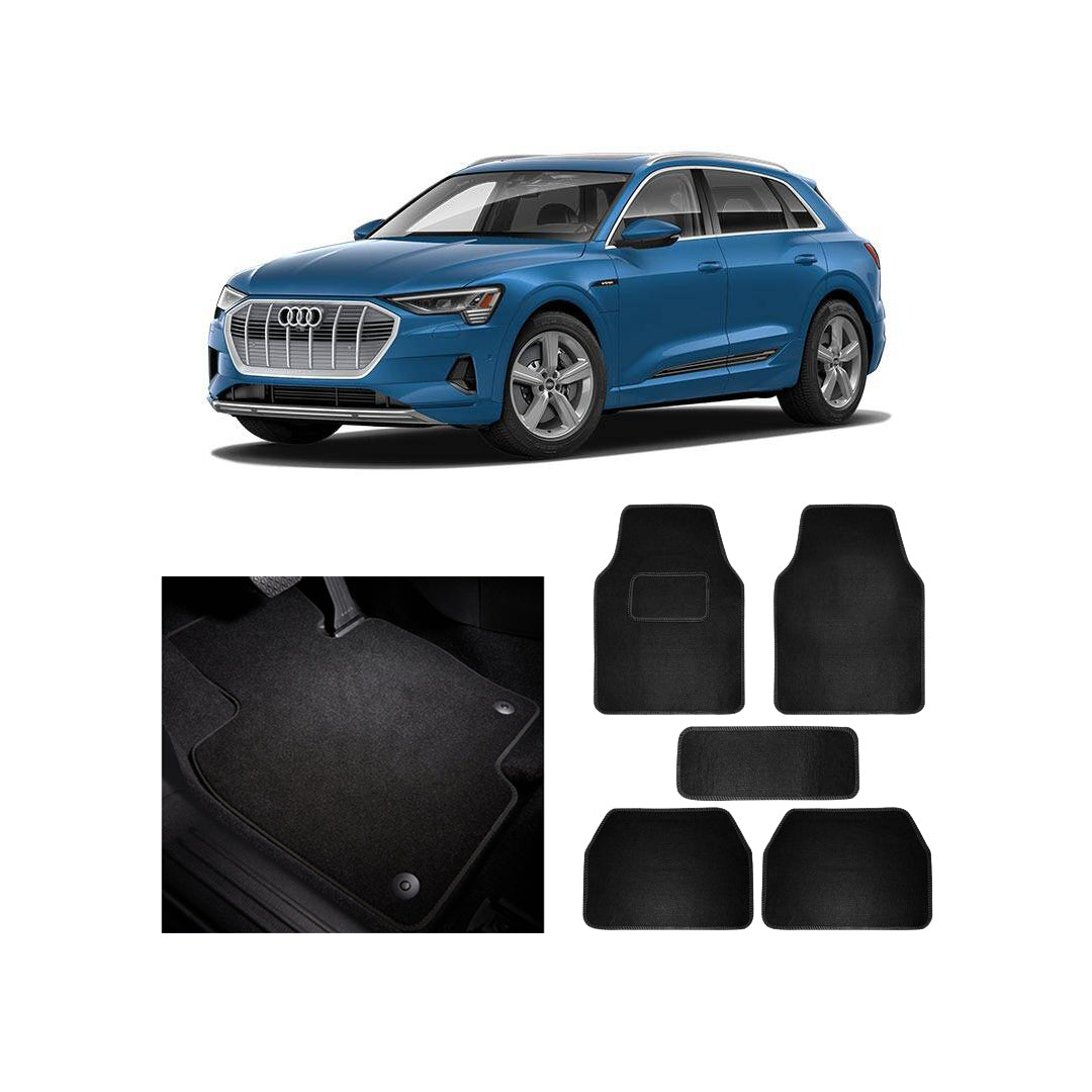 Car Floor Mat Luxury Carpet Material Oem Fitting Audi E-Tron 2021 03 Pcs / Set Black Zipper Bag Pack