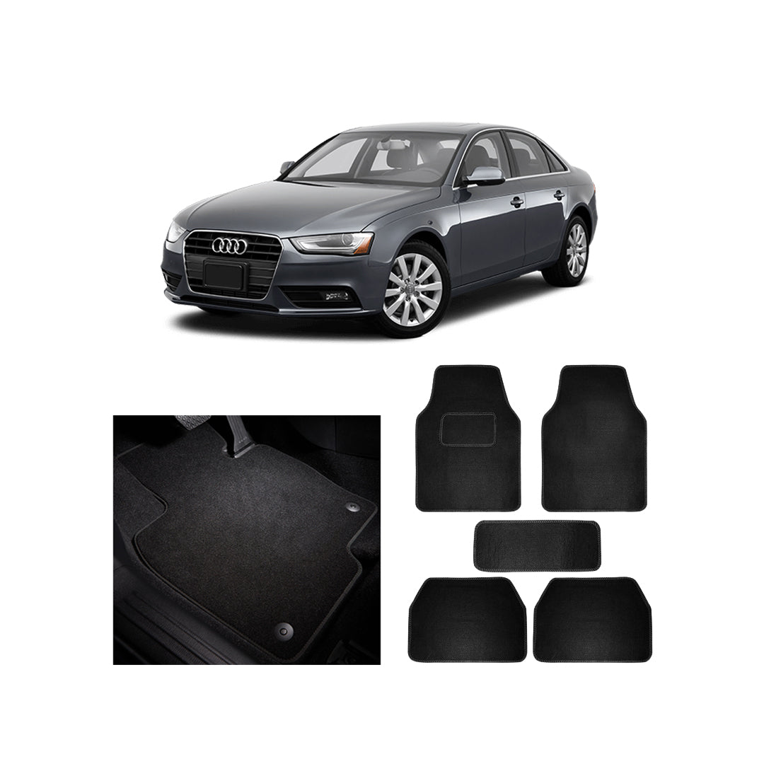 Car Floor Mat Luxury Carpet Material Oem Fitting Audi A4 2021 05 Pcs/Set Black Zipper Bag Pack