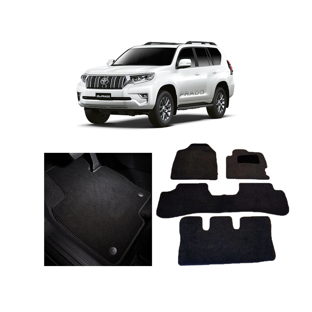 Car Floor Mat Luxury Carpet Material Oem Fitting Toyota Prado 2018 04 Pcs/Set Black Zipper Bag Pack