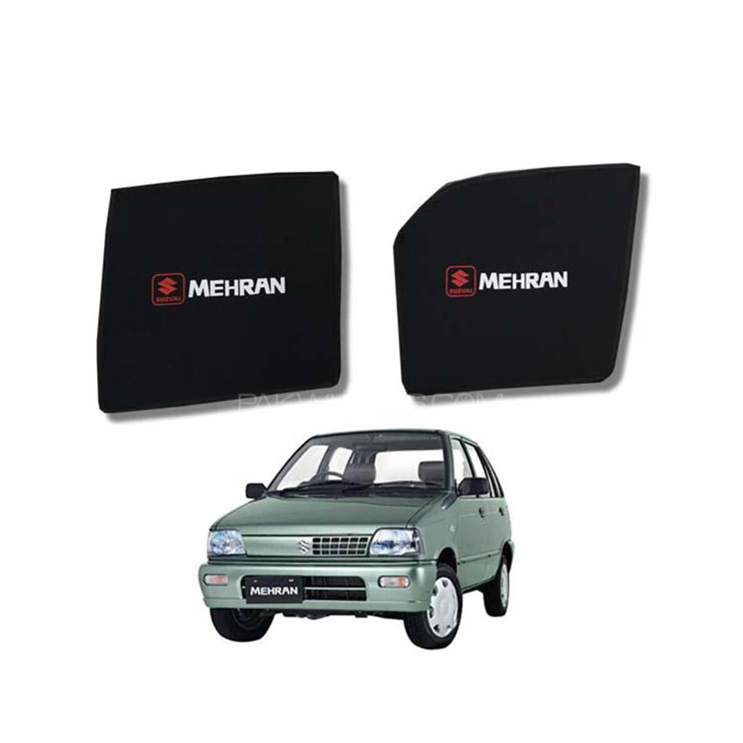 Car Curtain  Side Fix Suzuki Mehran With Logo  Black (Pakistan)