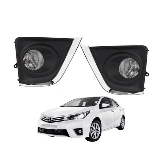 Car Fog Lamp Korealite Oem Fitting Halogen Toyota Corolla 2015 Plastic Housing Glass Lens Clear Lens Black/Chrome Ty-12000 (China)