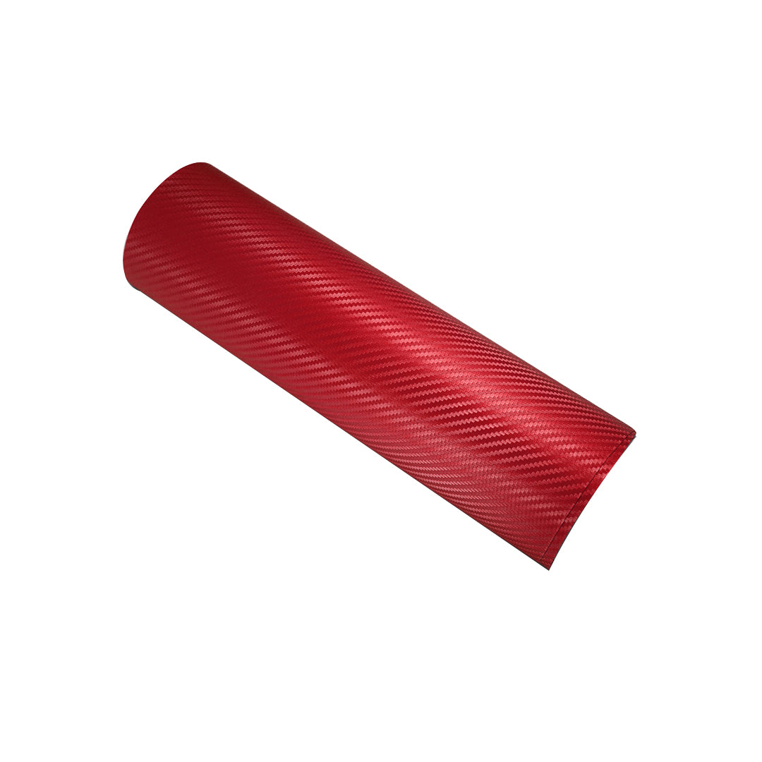 Automotive Self Adhesive Carbon Fiber Film  For Car Body  Red Carbon   12" Width   Per Sqft (China)