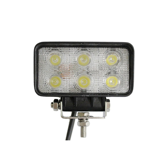 Automotive Led Work Lamp Metal Housing Rectangle Shape  6 Led 100W White Box Pack 01 Pc/Pack Fy-4895 (China)