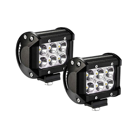 Automotive Led Work Lamp Metal Housing Rectangle Shape  6 Led 100W White Box Pack 02 Pcs/Pack Fy-5103 (China)