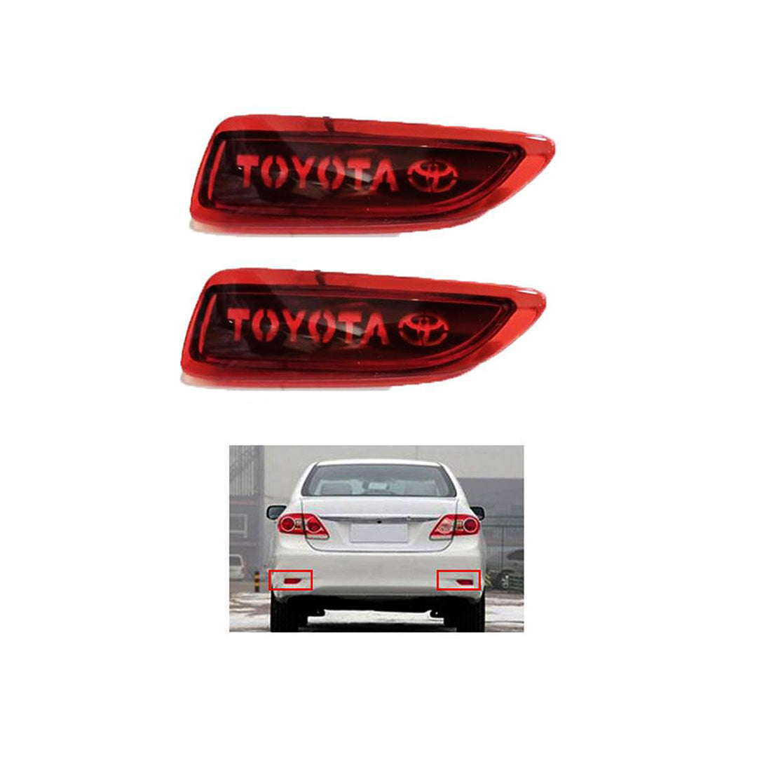 Car Rear Bumper Lamps Toyota Corolla 2021 Oem Fitting Toyota/Toyota Logo Design Red Led 02 Pcs/Set Colour Box Pack Parking+Flashing