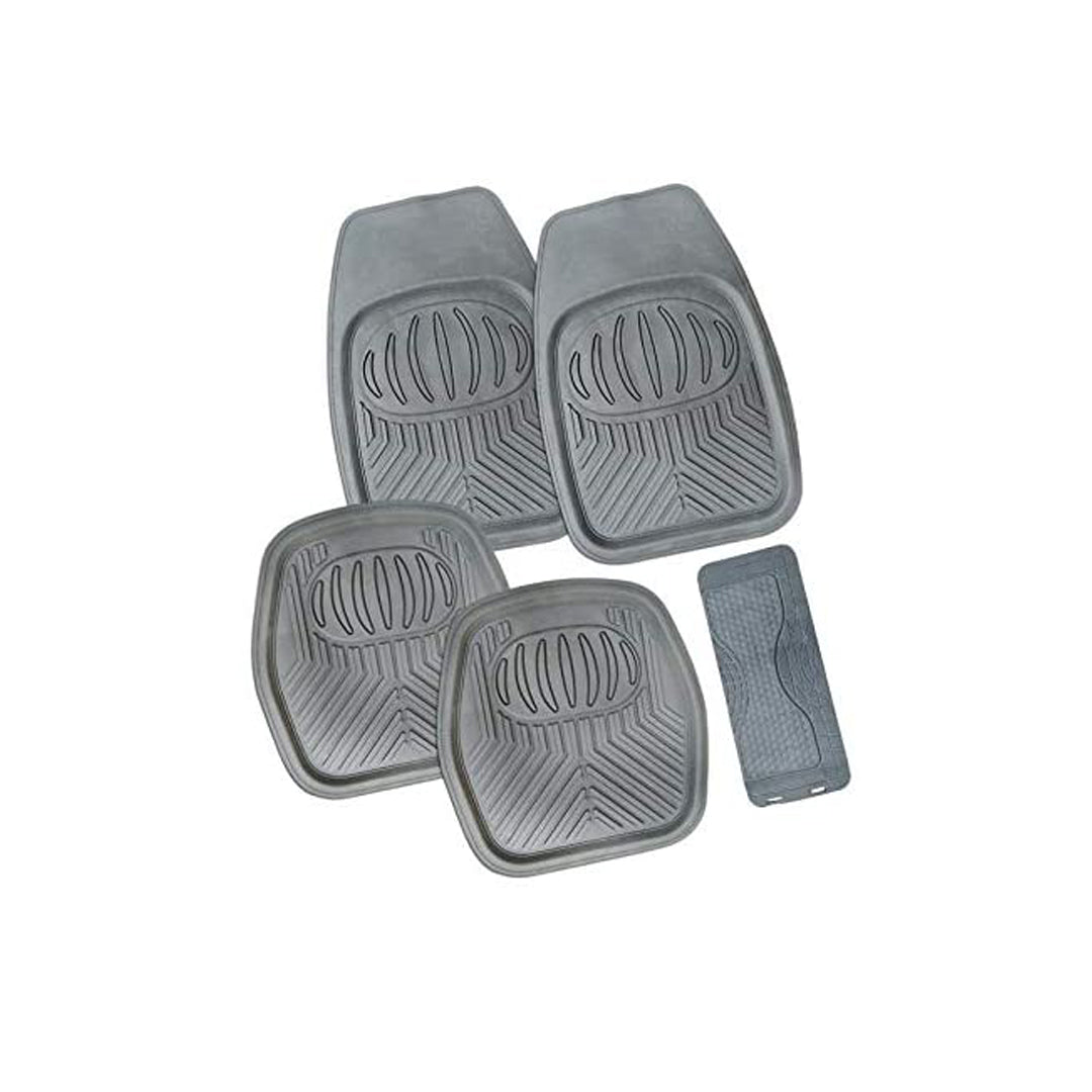 Car Floor Mat Pvc Material Universal Fitting Standard Quality Grey Pvc 05 Pcs/Set Poly Bag Pack 888