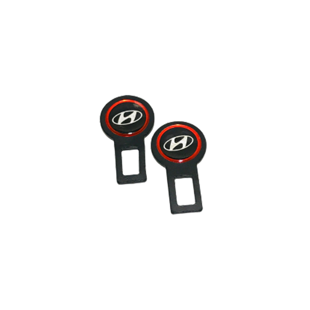 Seat Belt Hook Metal Material Hyundai Logo 02 Pcs/Pack  Poly Bag Pack