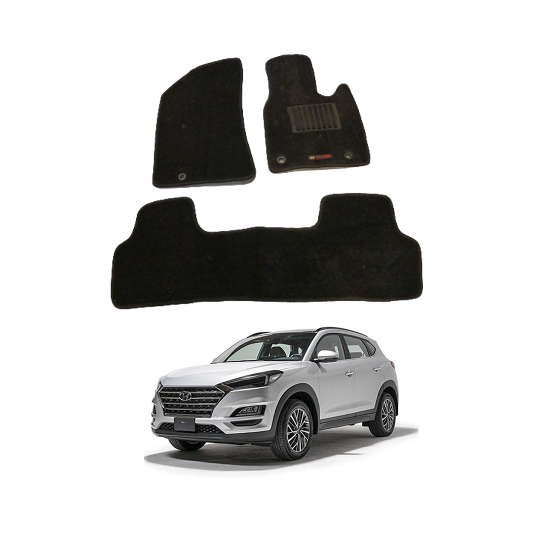 Car Floor Mat Prime Quality Carpet  Oem Fitting Hyundai Tucson 2021 03 Pcs / Set Black Poly Bag Pack