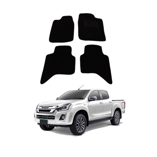 Car Floor Mat Prime Quality Carpet  Oem Fitting Isuzu D-Max 4X4 2016-2021 04 Pcs/Set Black Poly Bag Pack