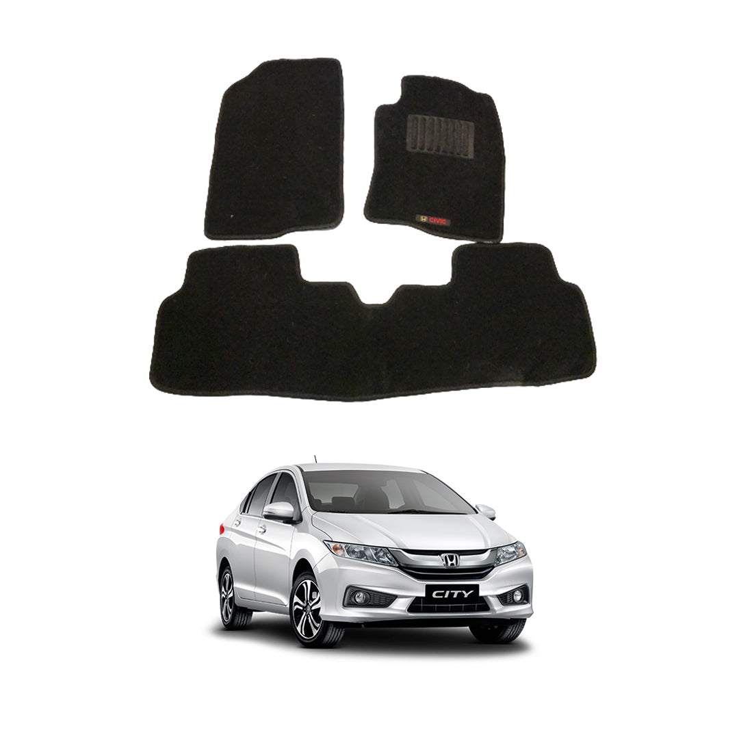 Car Floor Mat Prime Quality Carpet Oem Fitting Honda Civic 2018 03 Pcs / Set Black Poly Bag Pack