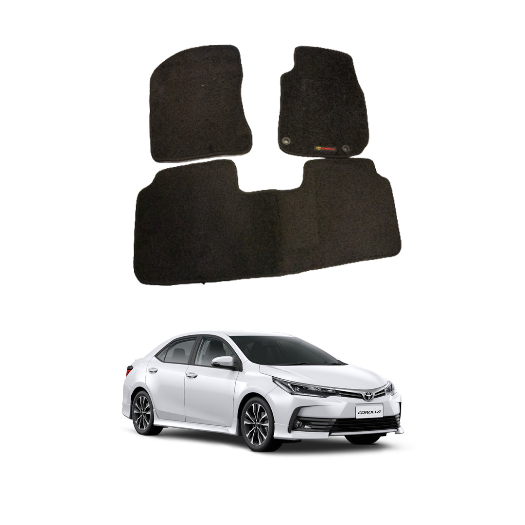 Car Floor Mat Prime Quality Carpet Oem Fitting Toyota Corolla 2018 03 Pcs / Set Black Poly Bag Pack