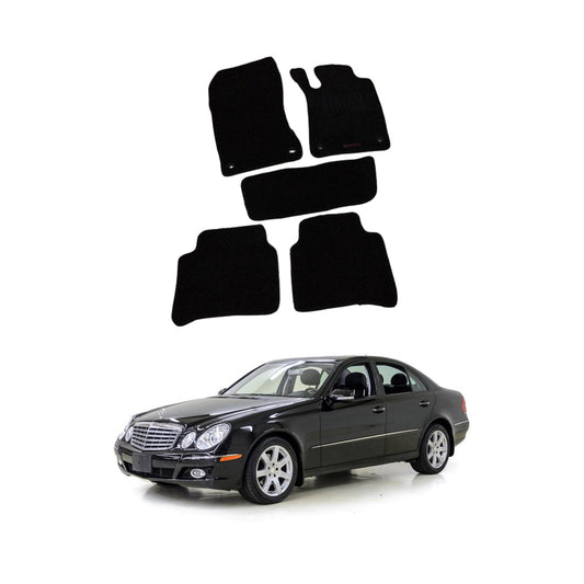 Car Floor Mat Prime Quality Carpet  Oem Fitting Mercedes  E-Class 2008 05 Pcs/Set Black Poly Bag Pack