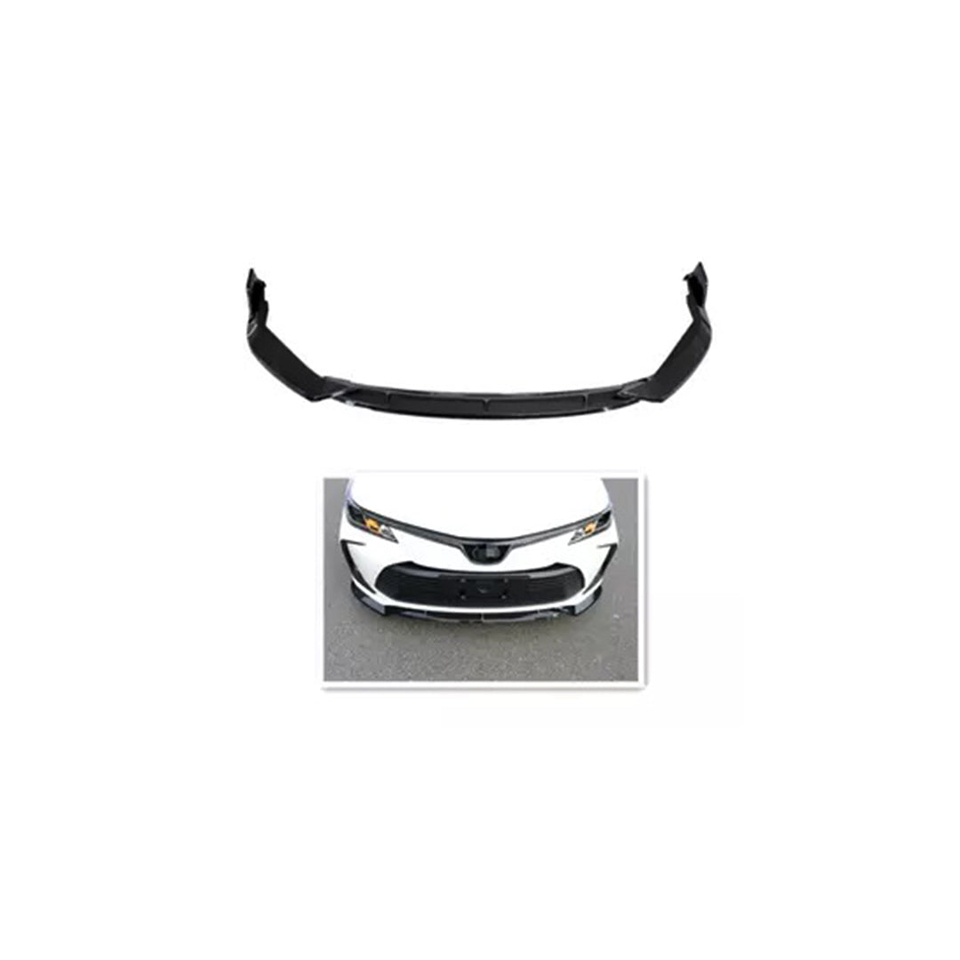 Front Bumper Lip/Extensions Oem Fitting Toyota Corolla 2018 Kinard Design Plastic Material 03 Pcs / Set Matt Black Bulk Pack (China)