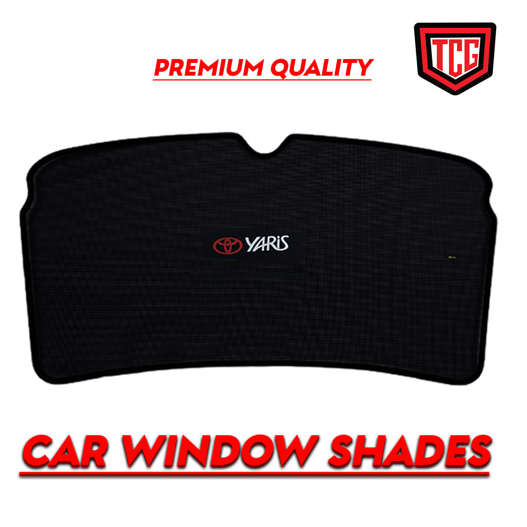 Car Curtain  Back Fix Toyota Yaris 2020  With Logo  Black