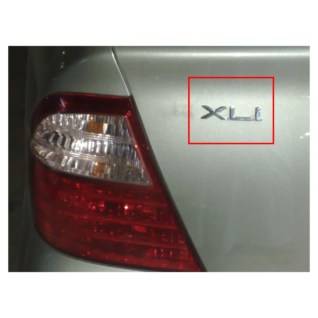 Auto Logo/Monogram Trunk Fitting Oem Type Xli Toyota Corolla 2007-2021 Tape Type Fitting Plastic Small Size Chrome 01 Pc/Pack Polybag With Insert Card Pack (China)