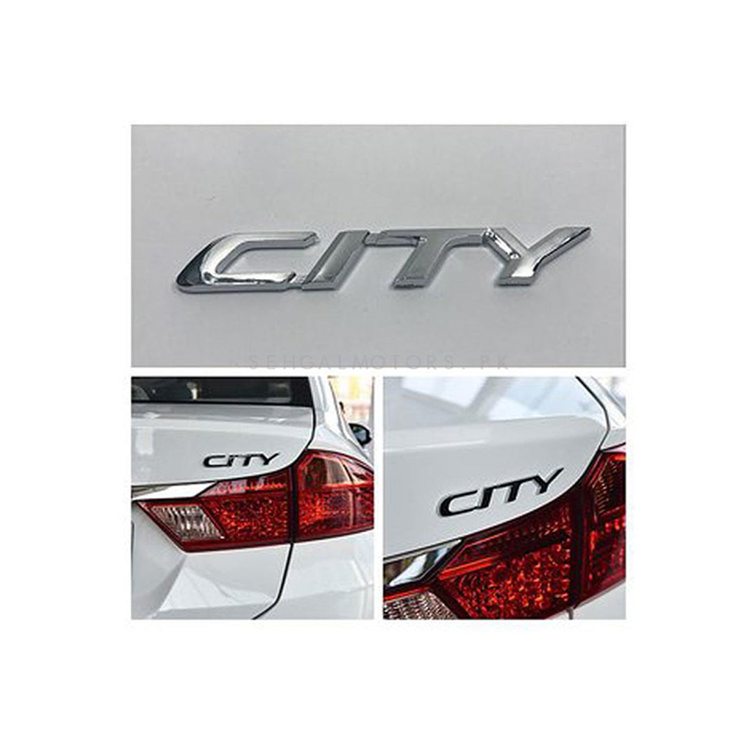 Auto Logo/Monogram Trunk Fitting Oem Type City Honda City 2021 Tape Type Fitting Plastic Chrome 01 Pc/Pack Poly Bag Pack (China)