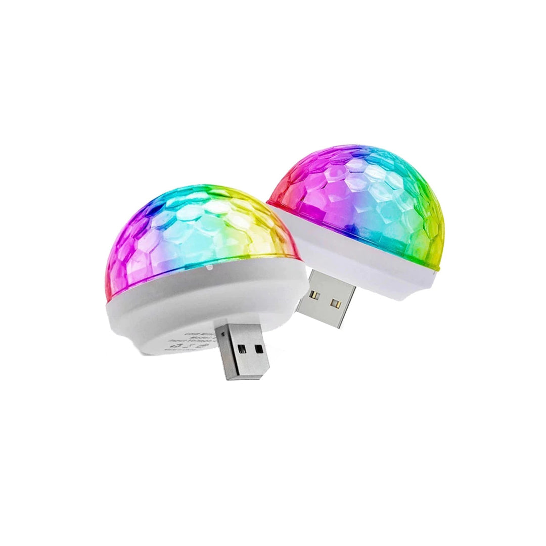 Car Interior Led Atmosphere Light (Usb Ball) Led Type Round Shape    01 Pc/Set Plastic Housing Colour Box Pack Rgb (China) 4W