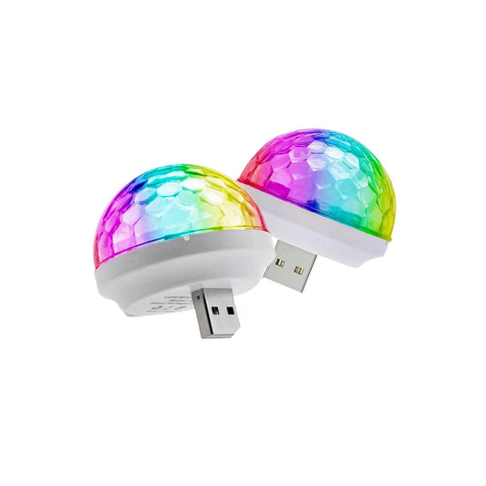 Car Interior Led Atmosphere Light (Usb Ball) Led Type Round Shape    01 Pc/Set Plastic Housing Colour Box Pack Rgb (China) 4W