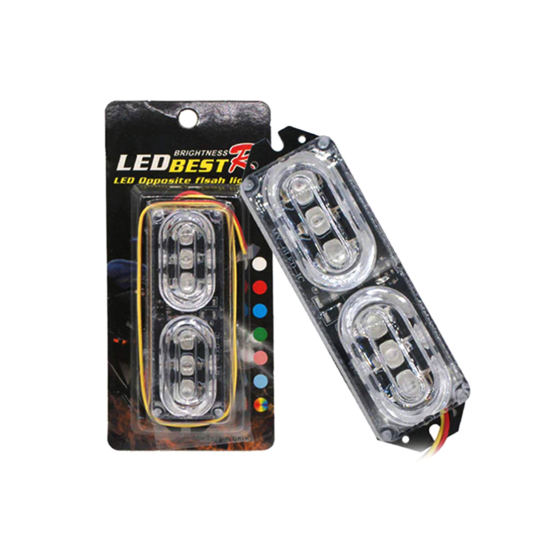 Car Exterior Led Grill Light Red/Blue 02 Pcs/Set Blister Pack 02 Pcs/Pack Fy-2118 (China)