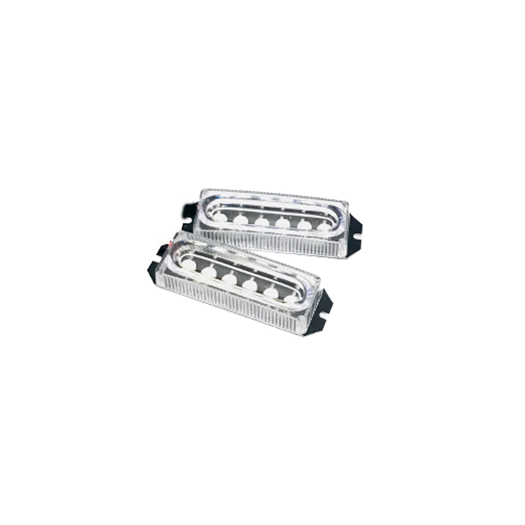 Car Exterior Led Grill Light Red/Blue 02 Pcs/Set Blister Pack 02 Pcs/Pack Fy-2117 (China)