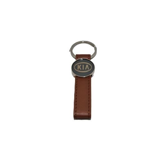 Car Key Chain Leather Bracelet/Metal Type Kia Logo Rectangle Shape Coffee Poly Bag Pack  (China)