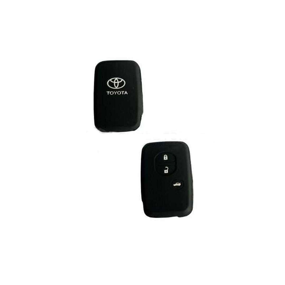 Car Remote Key Cover/Casing Silicone Black Type Toyota Landcruiser Fj-200 2008-2021 Toyota Logo Black Poly Bag Pack (China)