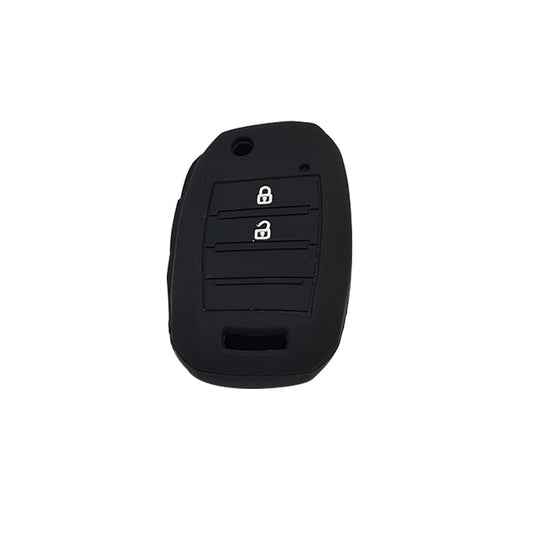 Car Remote Key Cover/Casing Silicone Black Type Kia Picanto 2020 Kia Logo Black Poly Bag Pack  (China)