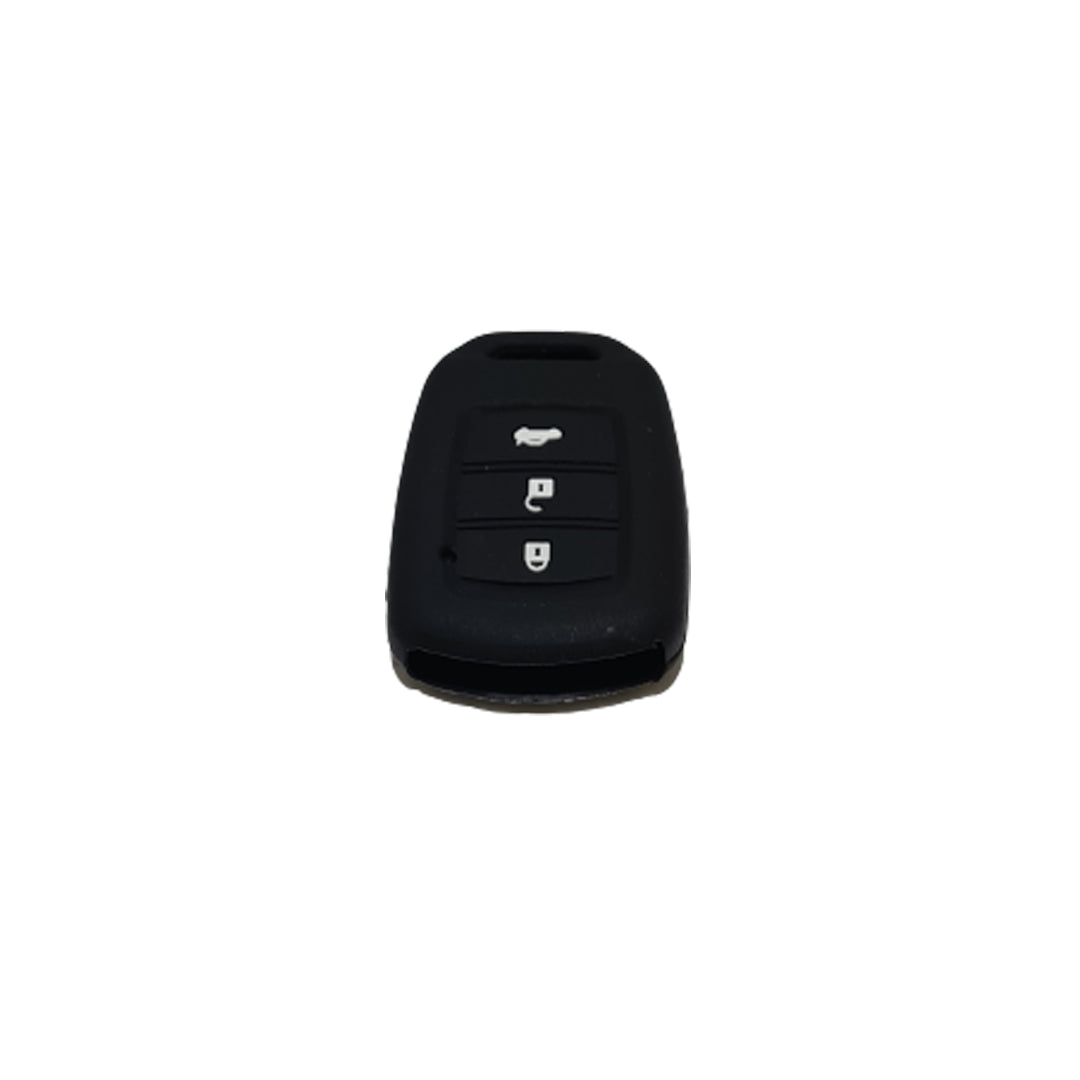 Car Remote Key Cover/Casing Silicone Black Type Honda City 2021 Honda Logo Black Poly Bag Pack (China)