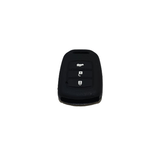 Car Remote Key Cover/Casing Silicone Black Type Honda City 2021 Honda Logo Black Poly Bag Pack  (China)