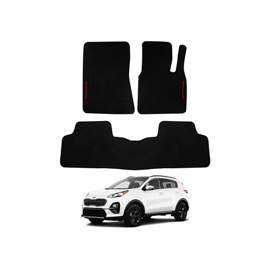 Car Floor Mat Silicone / Latex Material Oem Fitting Kia Sportage 2020 Smoke Pvc Sportage Logo 03 Pcs / Set Poly Bag Pack  (China)