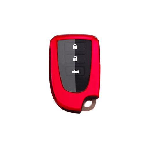 Car Remote Key Cover/Casing Tpu Silicone Type Toyota Yaris 2020  No Logo Red Poly Bag Pack  (China)