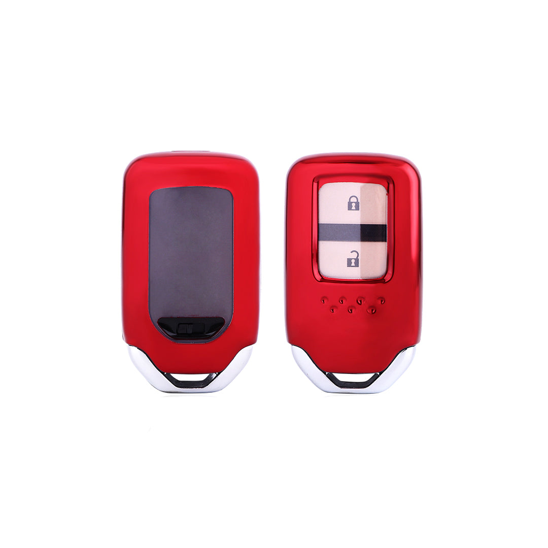 Car Remote Key Cover/Casing Tpu Silicone Type Honda Vezel 2015 No Logo Red Poly Bag Pack (China)