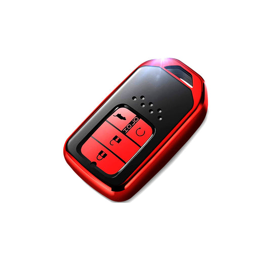 Car Remote Key Cover/Casing Tpu Silicone Type Honda Civic 2016-2020 Turbo No Logo Red Poly Bag Pack  (China)