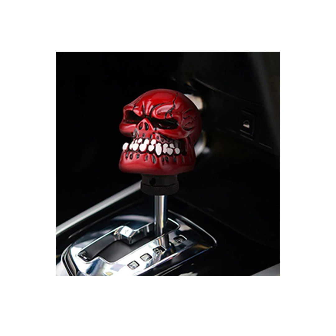 Car Gear Stick Shift Knob Manual Gear Universal Fitting Skull Design Metal Material Bone Colour 01 Pc/Set Blister Pack (China)