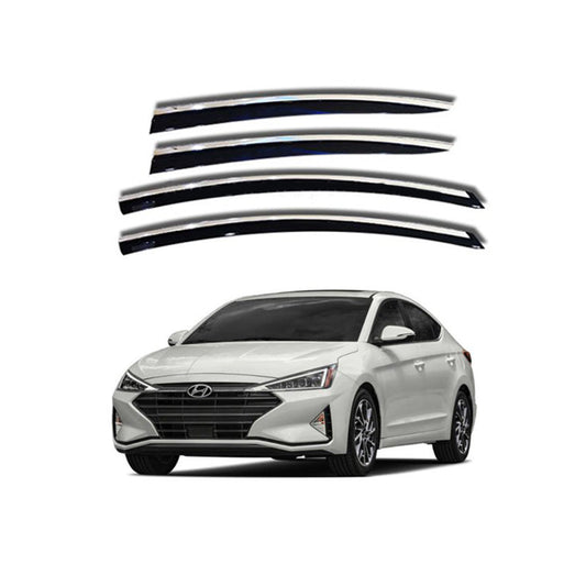 Air Press Bfk Injection Type Original Design With Chrome Border Clip Fitting Hyundai Elantra 2021 Colour Box Pack 04 Pcs/Pack Black (China)