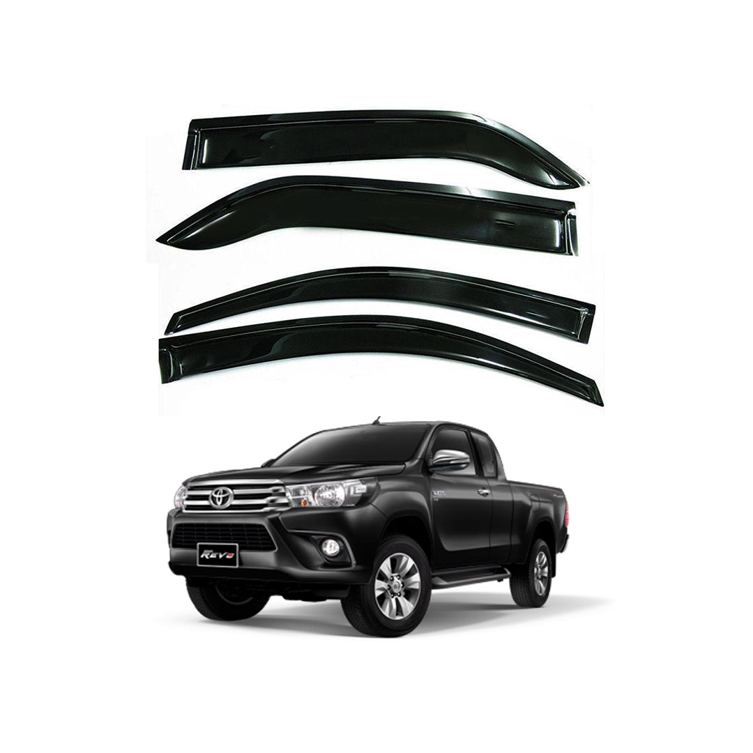 Air Press Bfk Injection Type Original Design With Chrome Border Clip Fitting Toyota Revo 2016-2020 Colour Box Pack 04 Pcs/Pack Black (China)