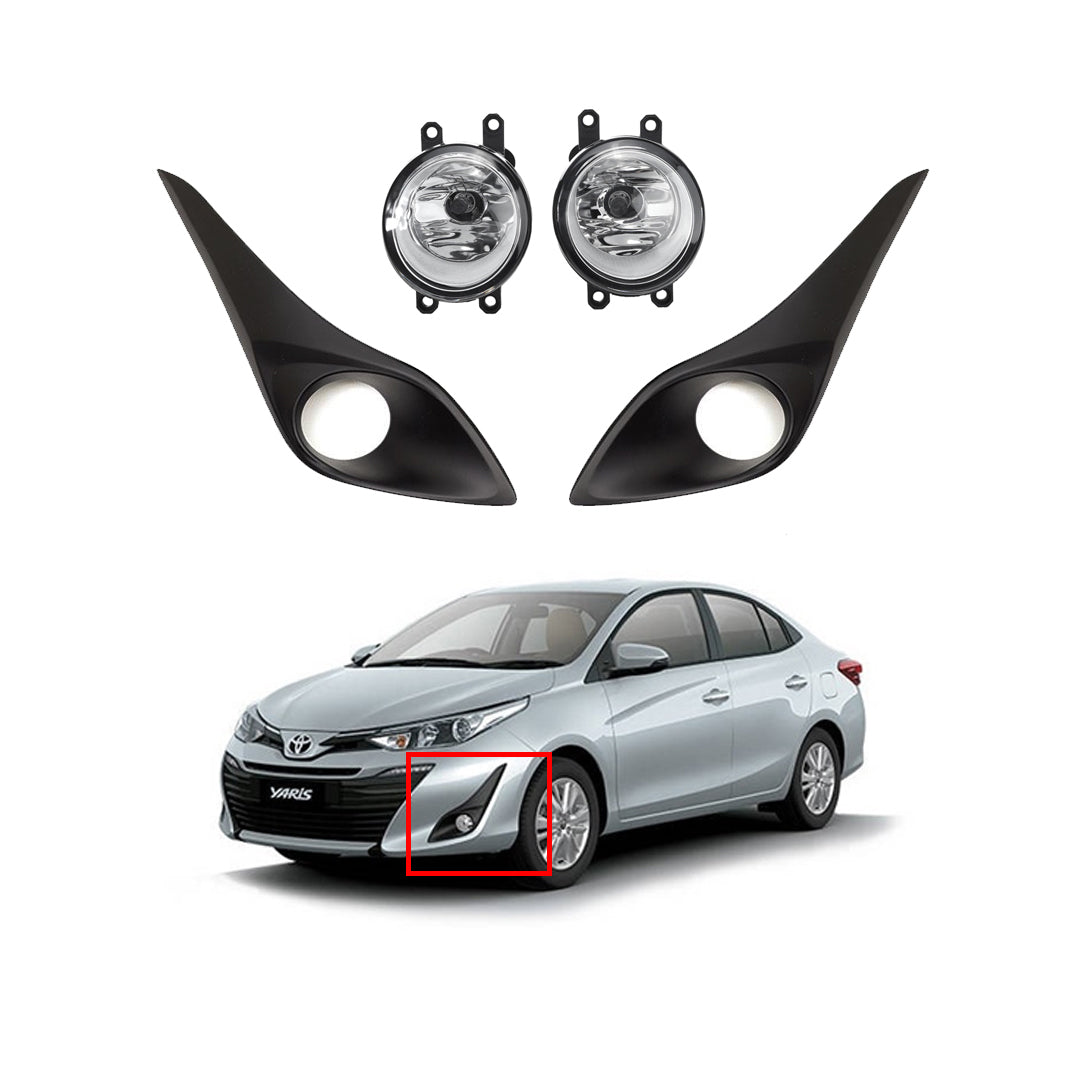 Car Fog Lamp Dlaa Oem Fitting Halogen Toyota Yaris 2020 Metal Housing Glass Lens Clear Lens Black Ty-221A (China)