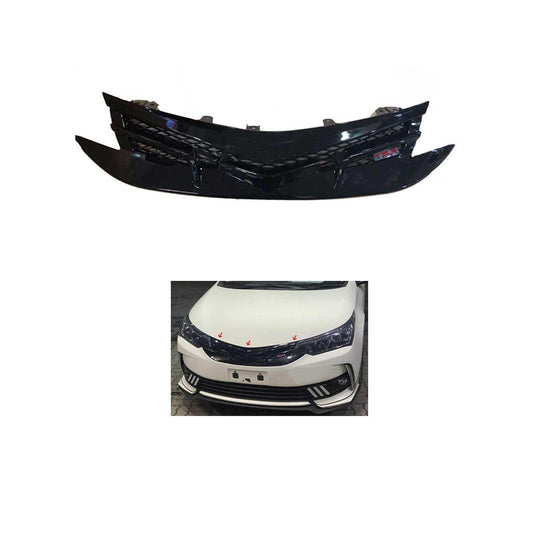 Front Grill Upper/Sports Type Trd Design Toyota Corolla 2018 Without Logo 01 Pc/Set  Matt Black (China)