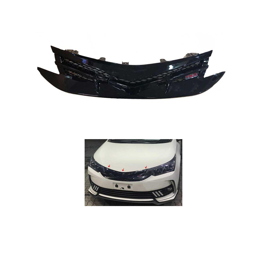 Front Grill Upper/Sports Type Trd Design Toyota Corolla 2018 Without Logo 01 Pc/Set Matt Black (China)