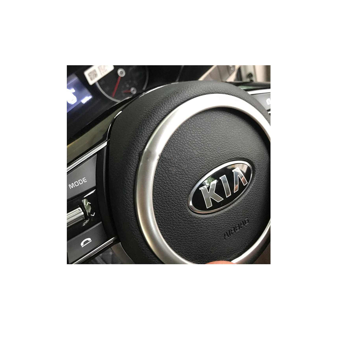 Chrome Steering Wheel Trim Plastic Tape Type Fitting Kia Sportage 2020 Silver 01 Pc/Set (China)