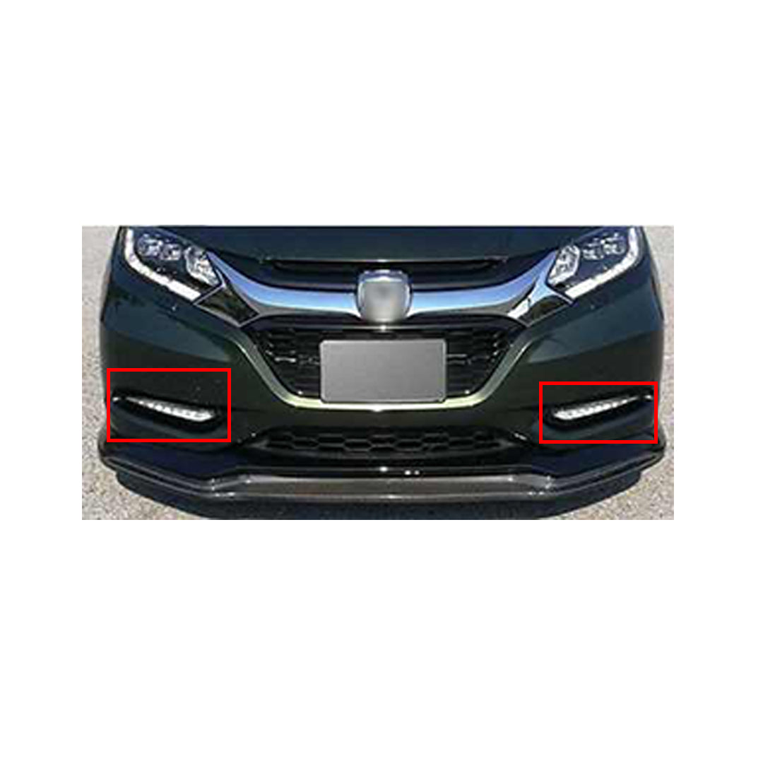 Car Drl Covers Oem Fitting Honda Vezel 2015 White Drl Orange Indicator (Flashing) Gloss Black Cap 02 Pcs/Set Box Pack (China)
