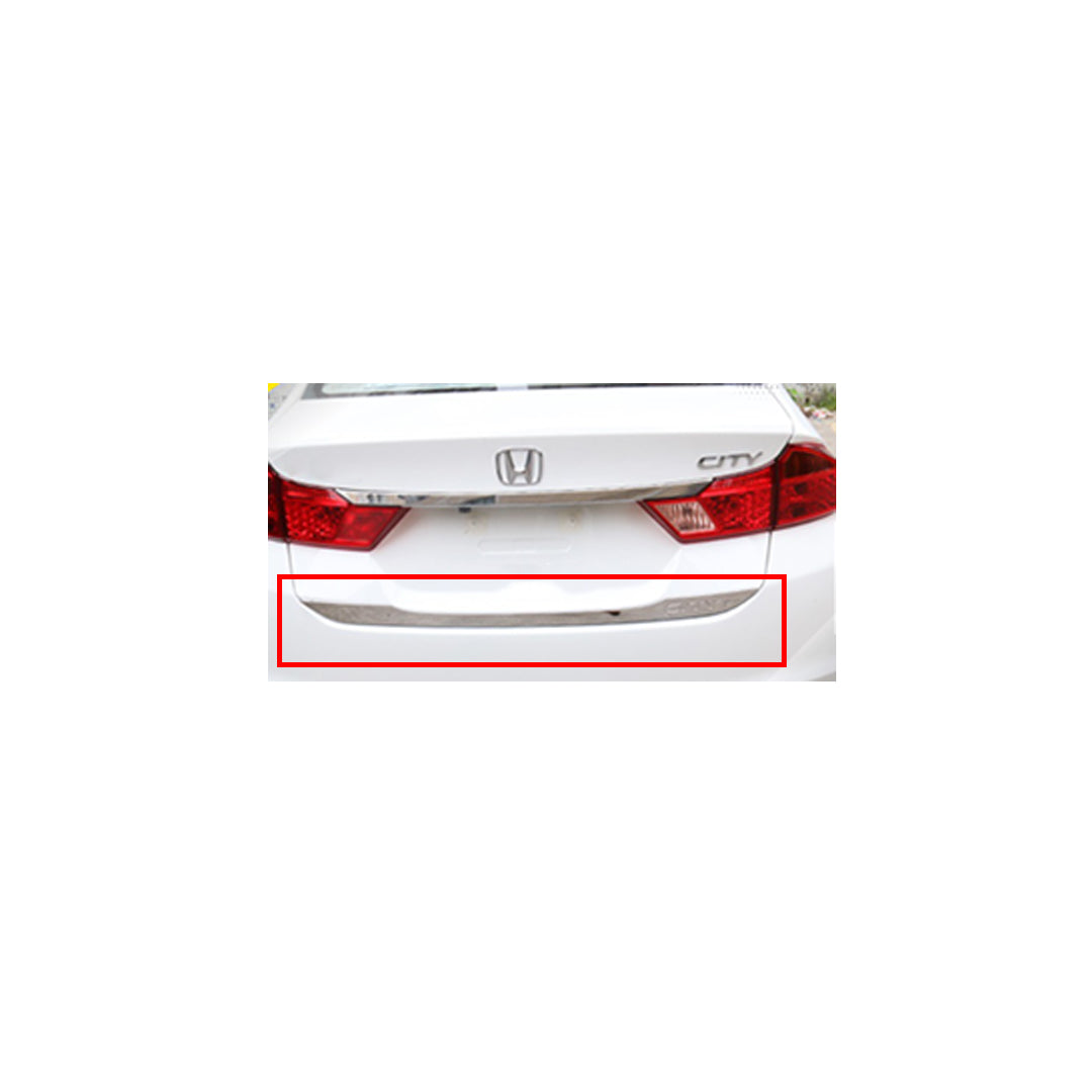 Chrome Trunk Molding / Garnish (Lower) Steel Tape Type Fitting Honda City 2021 Chrome 01 Pc/Set (China)