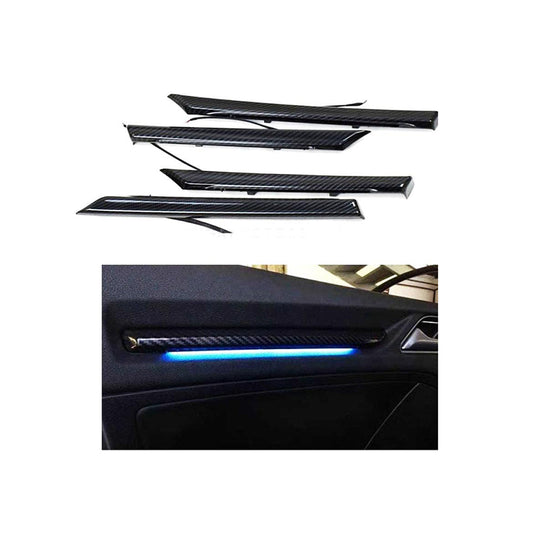 Car Ambient Interior Light  Door Side Fitting Carbon Fiber  Rgb  04 Pcs/Set Box Pack Honda Civic 2018 (China)