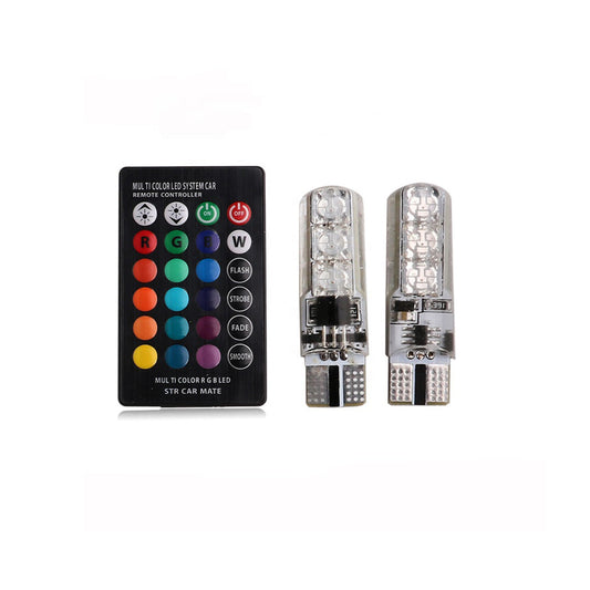 Car Exterior Led T10 Fish Bulb  Rgb     02 Pcs/Set Blister Pack 02 Pcs/Pack Fy-5923 (China)