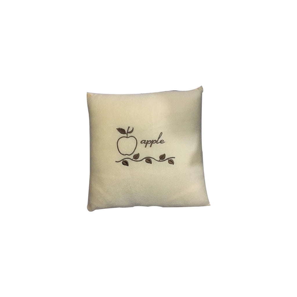 Car Back Rest Cushion Velvet Material Large Size Beige 01 Pc/Pack Poly Bag Pack Apple Mono (China)
