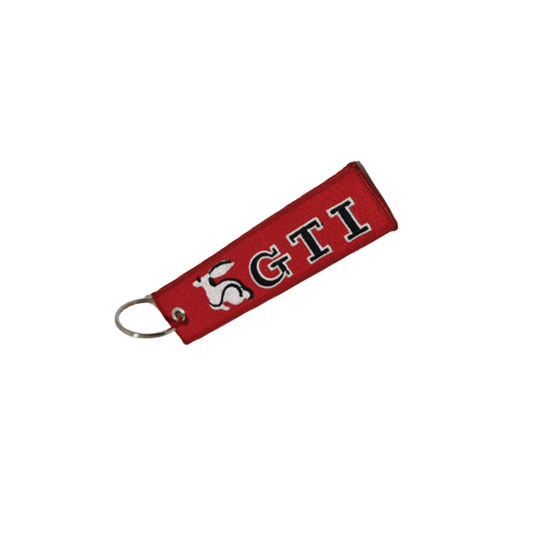 Car Key Chain Fabric With Logo Type Gti Logo Red Bulk Pack (China)