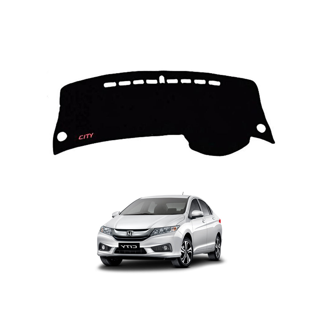 Dashboard Mat Velvet Type Carpet Honda City 2021 Black Black Border Poly Bag Pack (China) Executive Quality