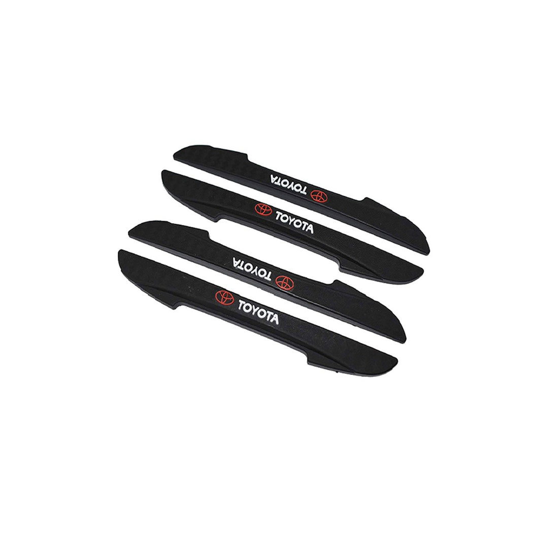Car Door Anti-Scratch Guards Silicone Material Toyota Logo 04 Pcs/Set Blister Pack Black Ipop (China)