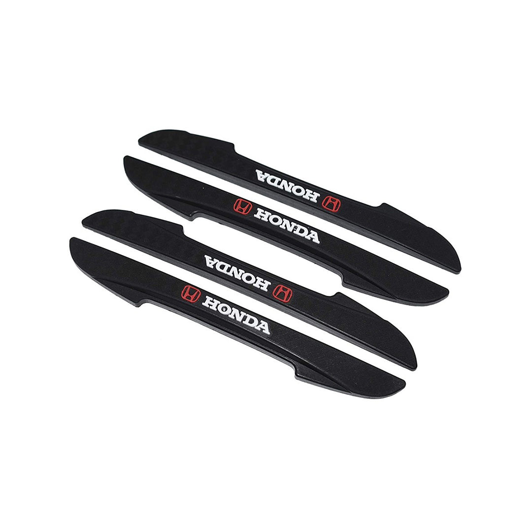 Car Door Anti-Scratch Guards Silicone Material  Honda Logo 04 Pcs/Set Blister Pack Black Ipop (China)